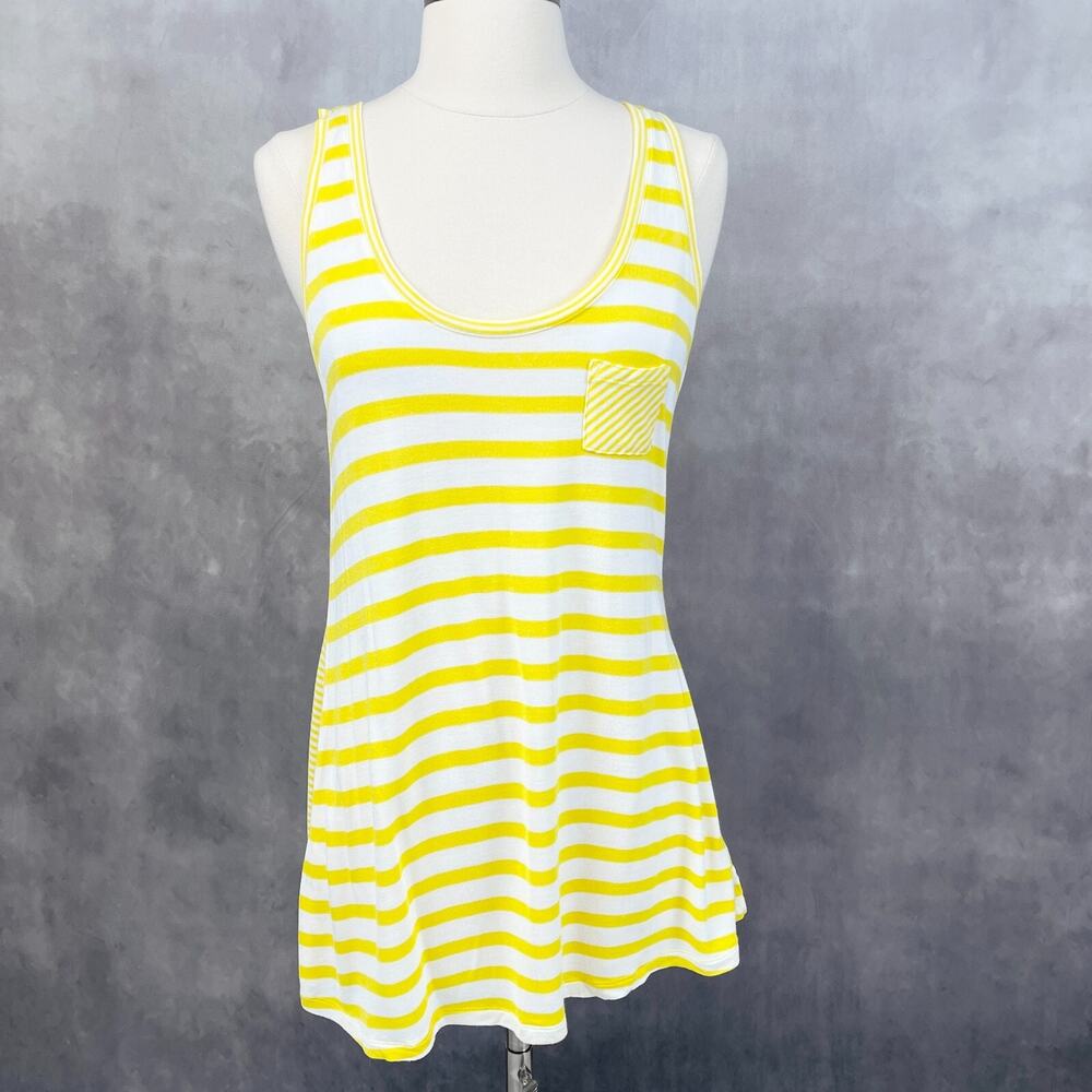 GAP Maternity Womens Tank Top‎ Size Small Asymmetrical Striped Summer Beachy